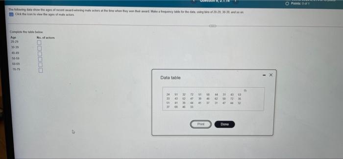 Solved O Points: 0 The following data show the preceding to | Chegg.com