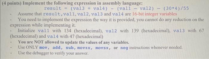 Solved (4 points) Implement the following expression in | Chegg.com