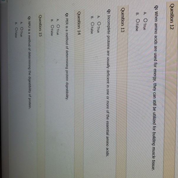 Solved Question 12 Q When amino acids are used for energy,