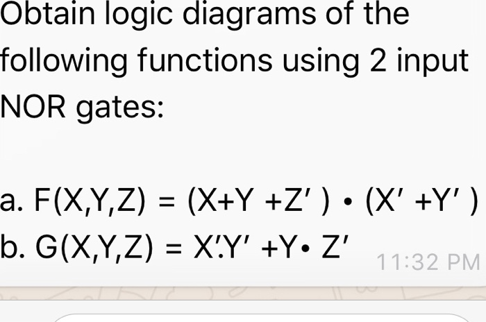 Solved Obtain Logic Diagrams Of The Following Functions | Chegg.com