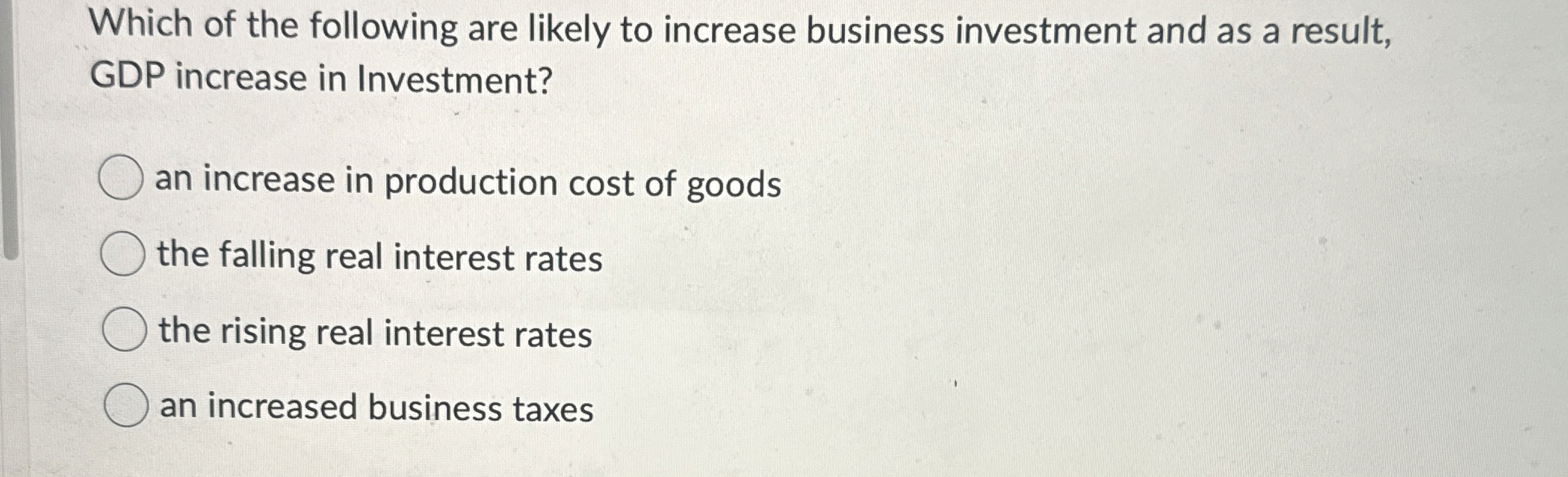 Solved Which of the following are likely to increase | Chegg.com