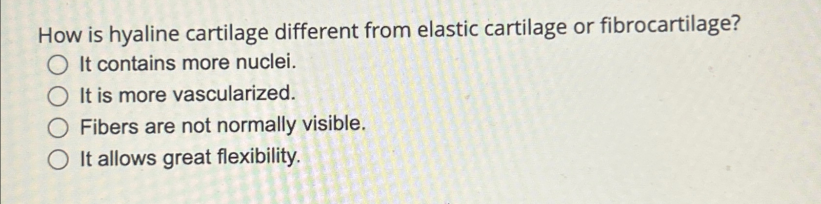 Solved How is hyaline cartilage different from elastic Biology Diagrams