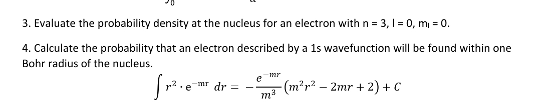 Solved Evaluate the probability density at the nucleus for | Chegg.com