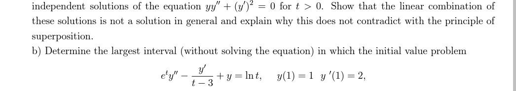 Solved independent solutions of the equation yy′′+(y′)2=0 | Chegg.com