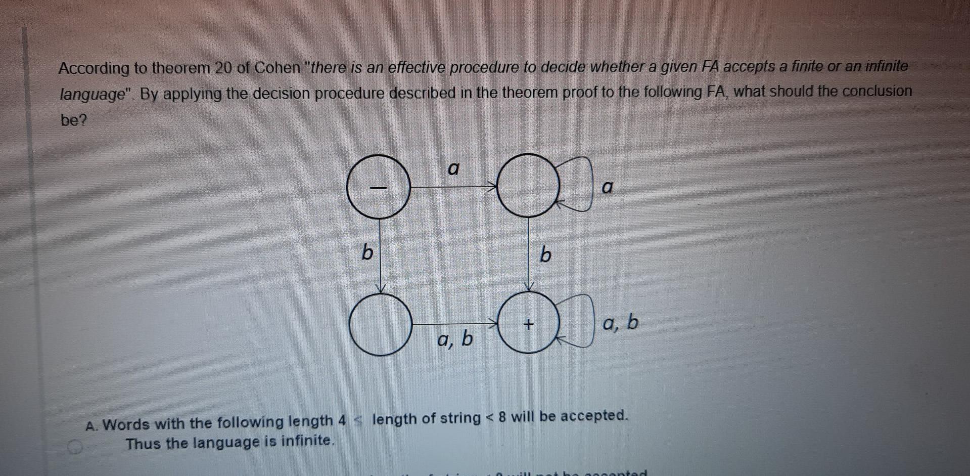Solved According to theorem 20 of Cohen 