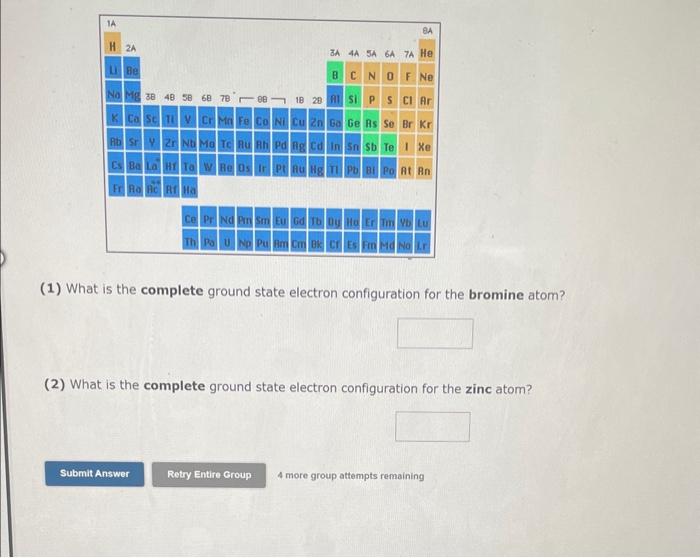 Solved Write The Complete Electron Configuration For The | Chegg.com