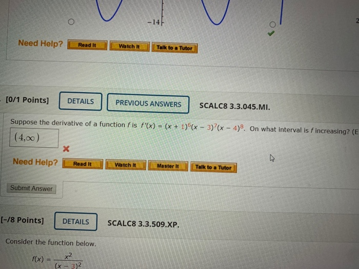Solved -14 CO Need Help? Read It Watch It Talk to a Tutor | Chegg.com
