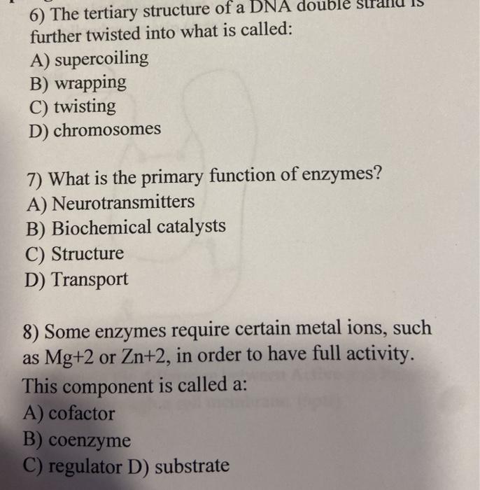 Solved 4) The backbone in a nucleic acids strand is called