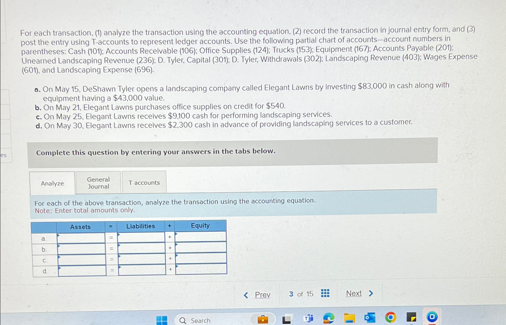 Solved For Each Transaction, (1) ﻿analyze The Transaction | Chegg.com