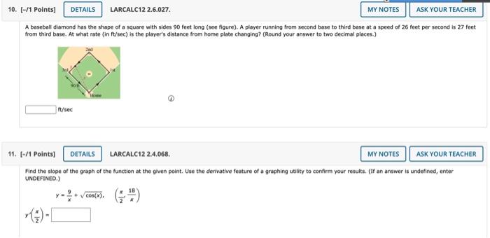 Solved A baseball diamond has the shape of a square with | Chegg.com