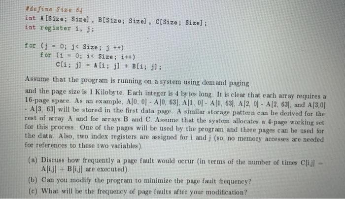 Solved 1. To implement the various placement algorithms | Chegg.com