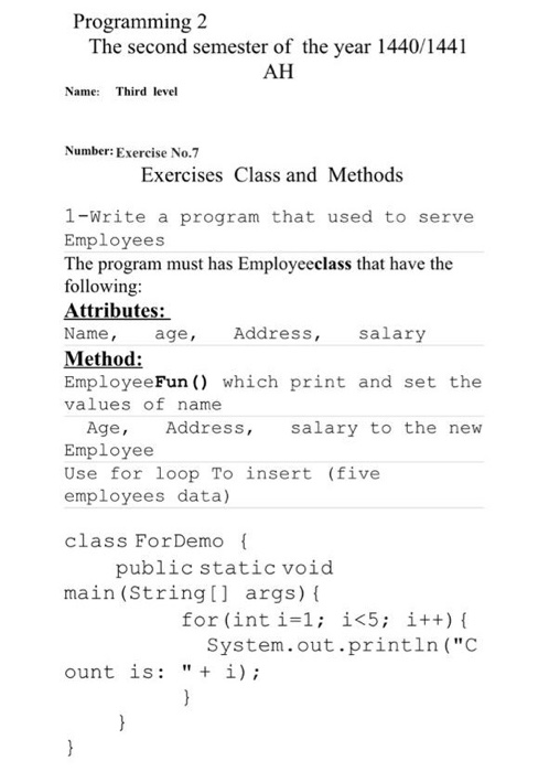 Solved Programming 2 The second semester of the year | Chegg.com
