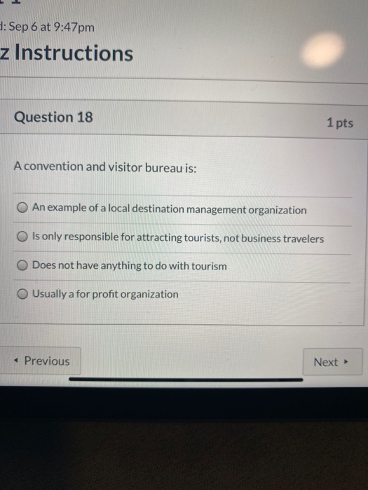 Solved 3: Sep 6 at 9:47pm z Instructions Question 18 1 pts A | Chegg.com