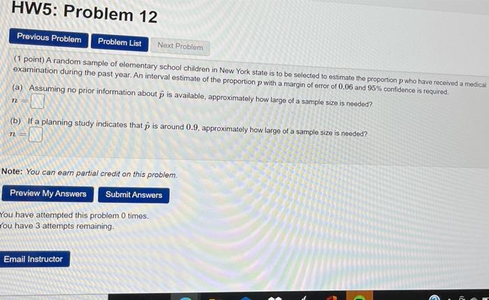 Solved HW5: Problem 12 Previous Problem Problem List Next | Chegg.com