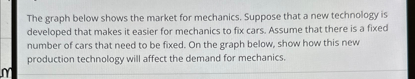 The Graph Below Shows The Market For Mechanics. | Chegg.com | Chegg.com