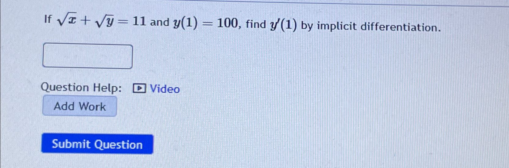 solved-if-x2-y2-11-and-y-1-100-find-y-1-by-implicit-chegg