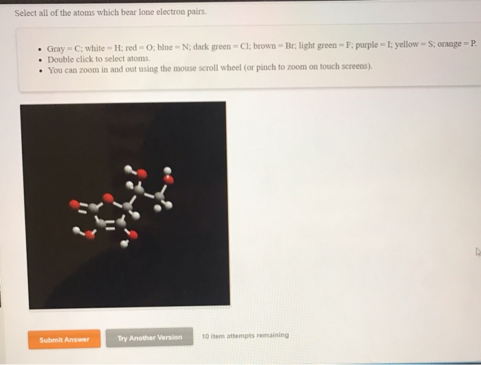 Solved Select all of the atoms which bear lone electron | Chegg.com