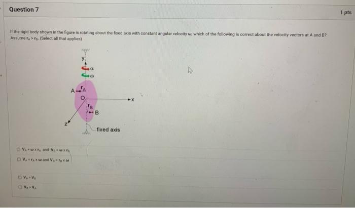 Solved If the rigid body shown is subjected to a general | Chegg.com