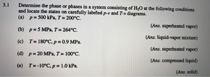 Solved 3.1 Determine the phase or phases in a system | Chegg.com