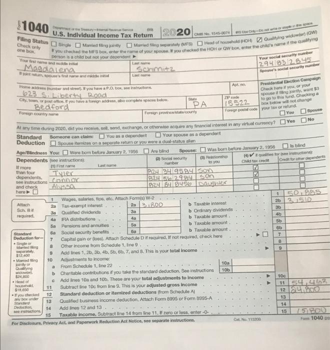 Did i fill out all forms correctly or is there | Chegg.com