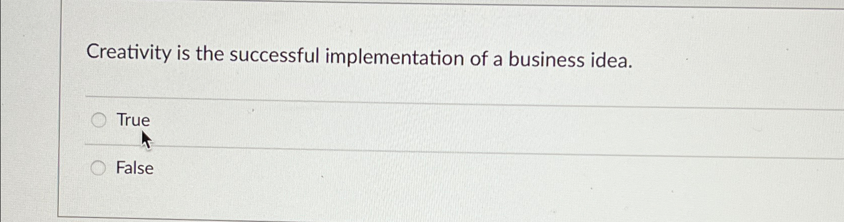 Solved Creativity is the successful implementation of a | Chegg.com