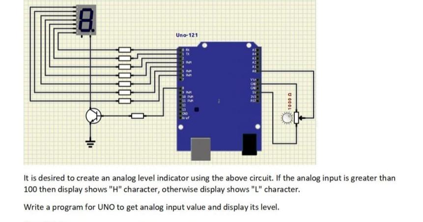 Solved It is desired to create an analog level indicator | Chegg.com