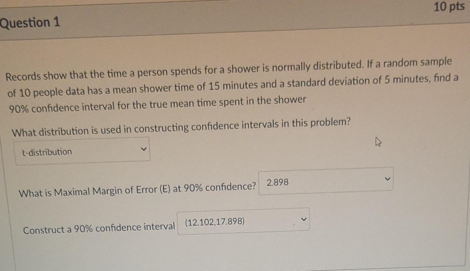 Solved Records show that the time a person spends for a