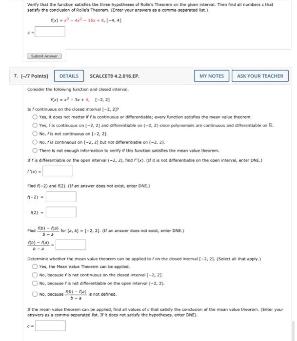 Solved ∫x]=x3−4x2=26r+4,[−4,4] ε [−17 Points] Scalcet9 