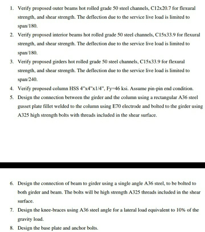 1. Verify proposed outer beams hot rolled grade 50 | Chegg.com