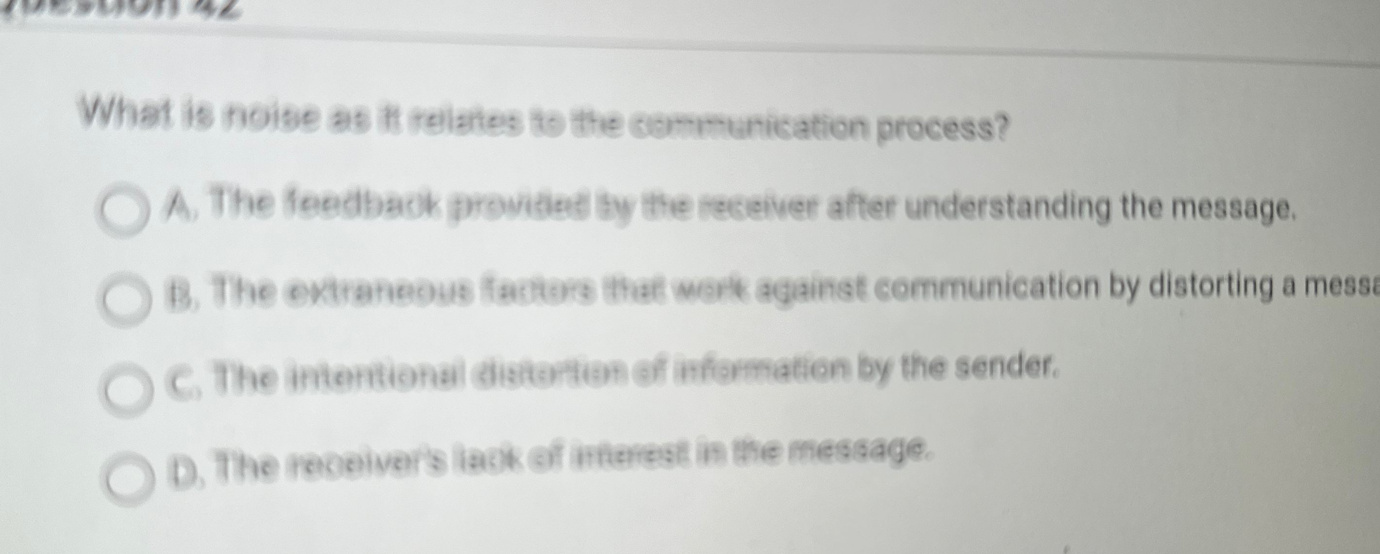 Solved What is noise as if relates to the communication