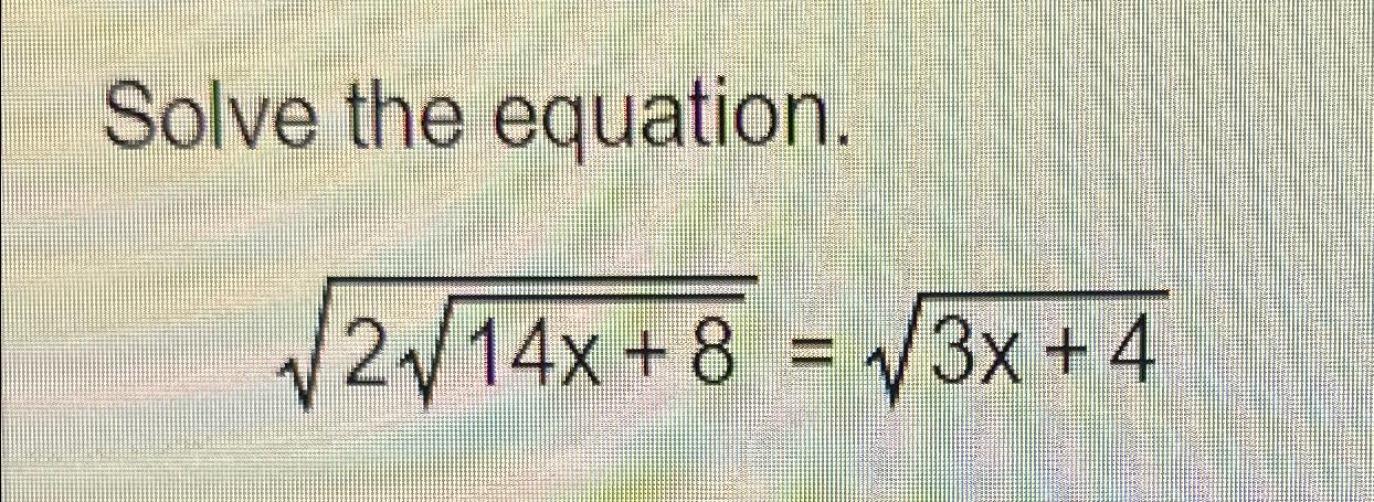 solve 3 sqrt 8x 2 4 x