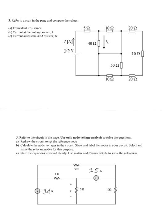 Solved (a) Equivalent Resistance (b) Current At The Voltage | Chegg.com