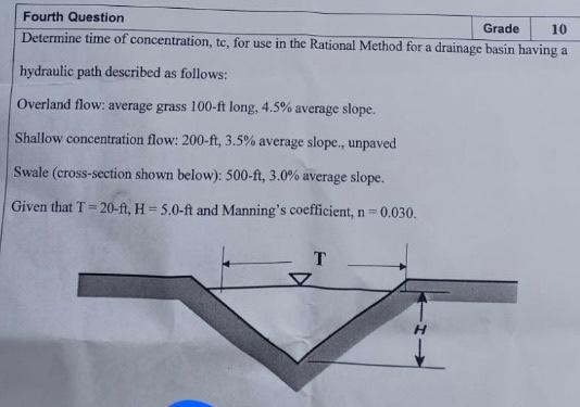 Solved Fourth Question Grade 10 Determine time of | Chegg.com