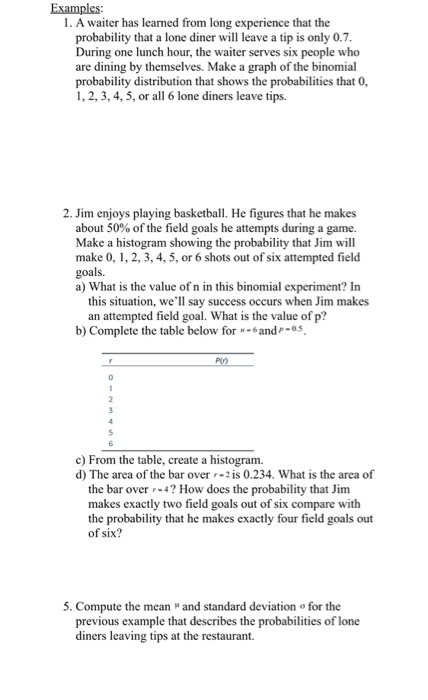 Solved Examples 1 A Waiter Has Learned From Long Chegg Solved Examples 1 A Waiter Has Learned From Long Chegg