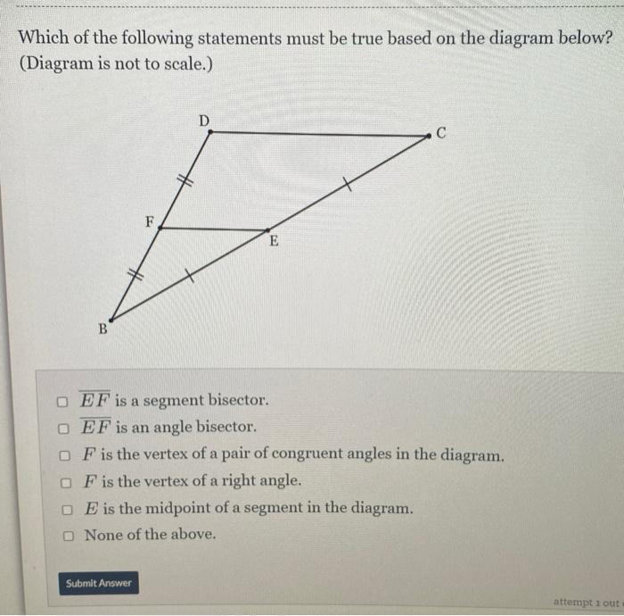 Solved Which of the following statements must be true based | Chegg.com