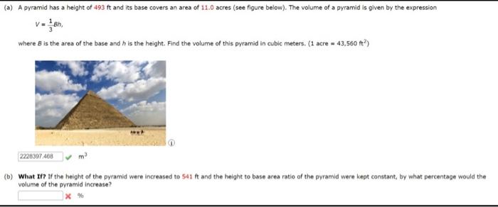 Solved What If If the height of the pyramid were increased