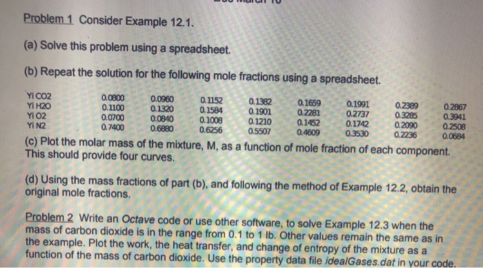 Consider The Example Problem - Problem 1 Consider Example 12.1. (a) Solve this | Chegg.com
