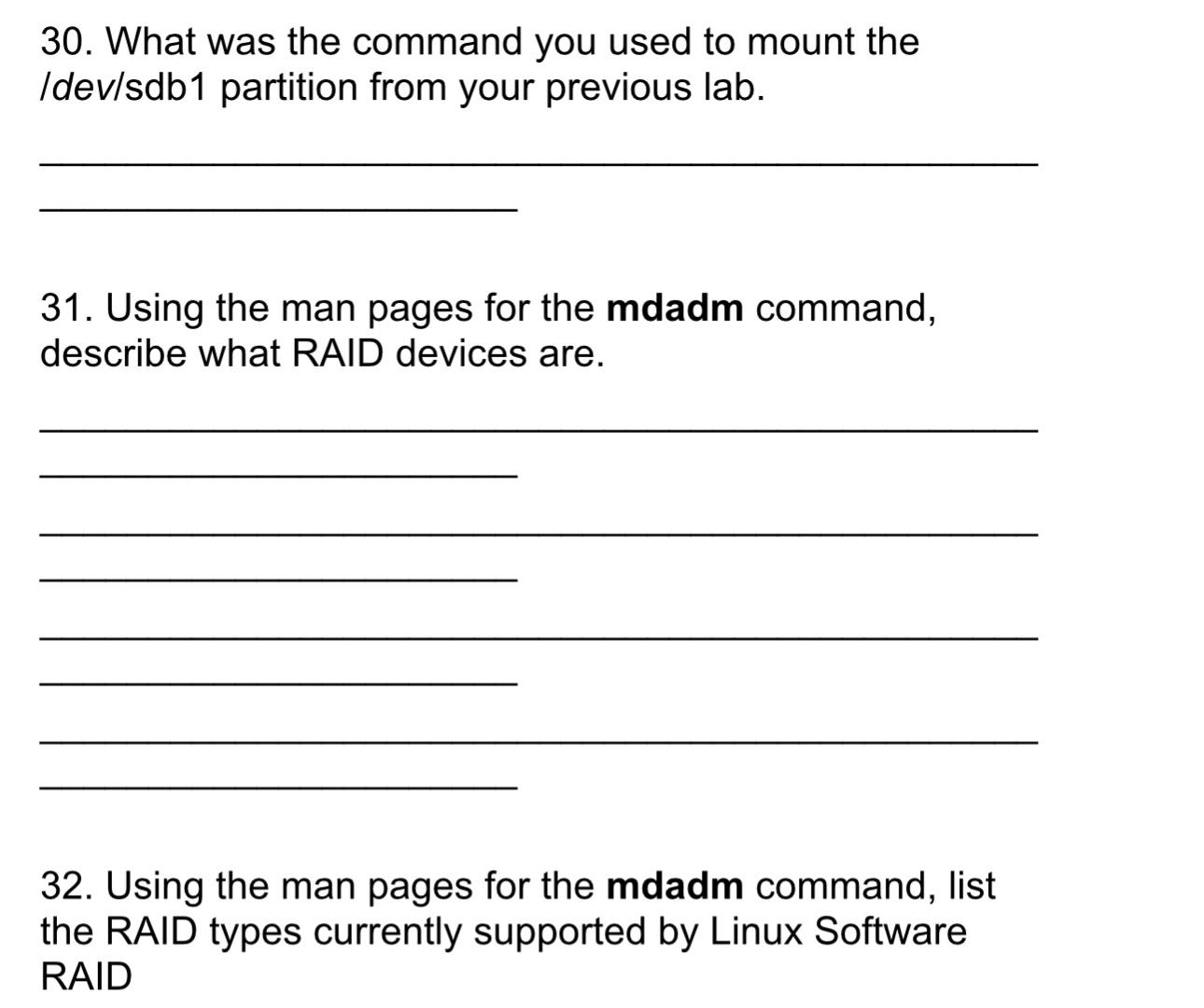 Solved What was the command you used to mount the /dev/sdb1