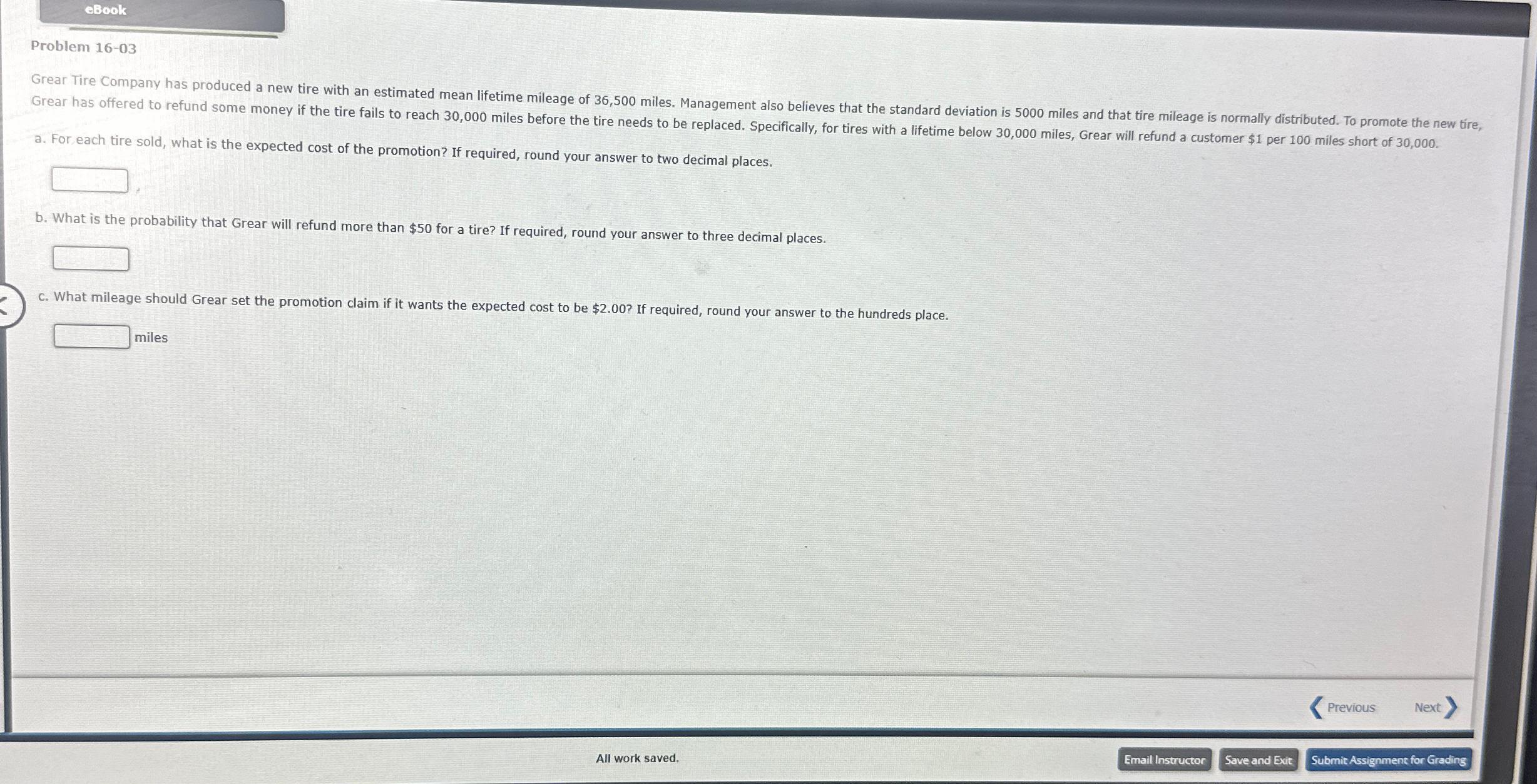 Solved EbookProblem 16-03a. ﻿For Each Tire Sold, What Is The | Chegg.com