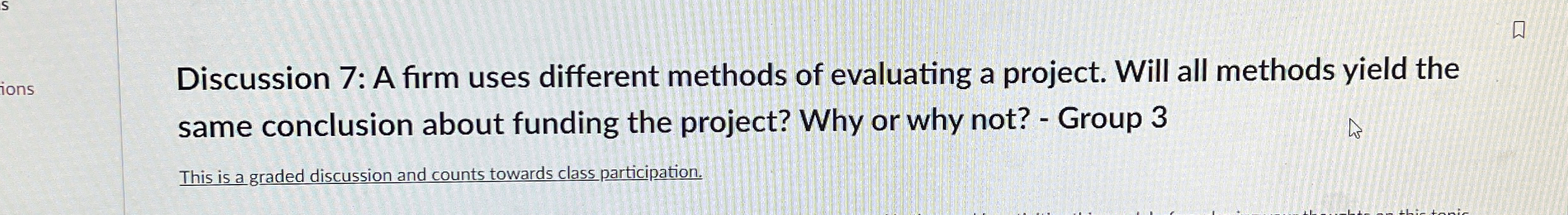 Solved Discussion 7: A firm uses different methods of | Chegg.com