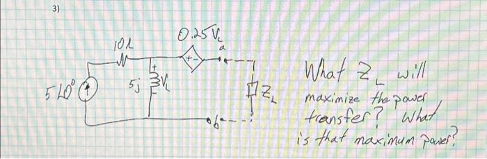 Solved 3) 5 10⁰° C 101 0.25 V To the 5; 3V₁ ہو؟ * ода ZL | Chegg.com