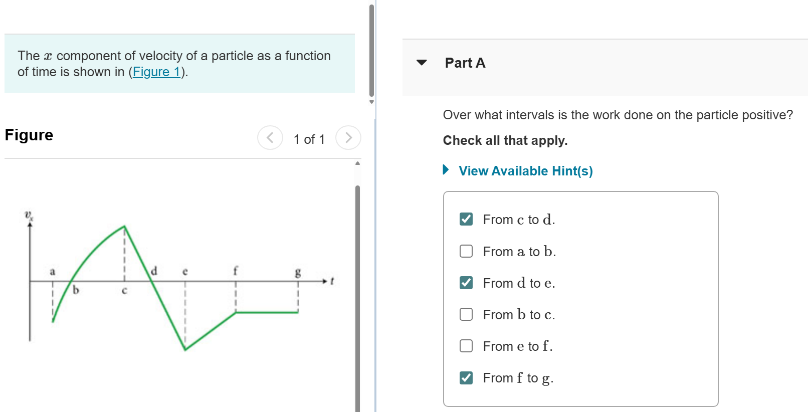 Solved The x component of velocity of a particle as a | Chegg.com