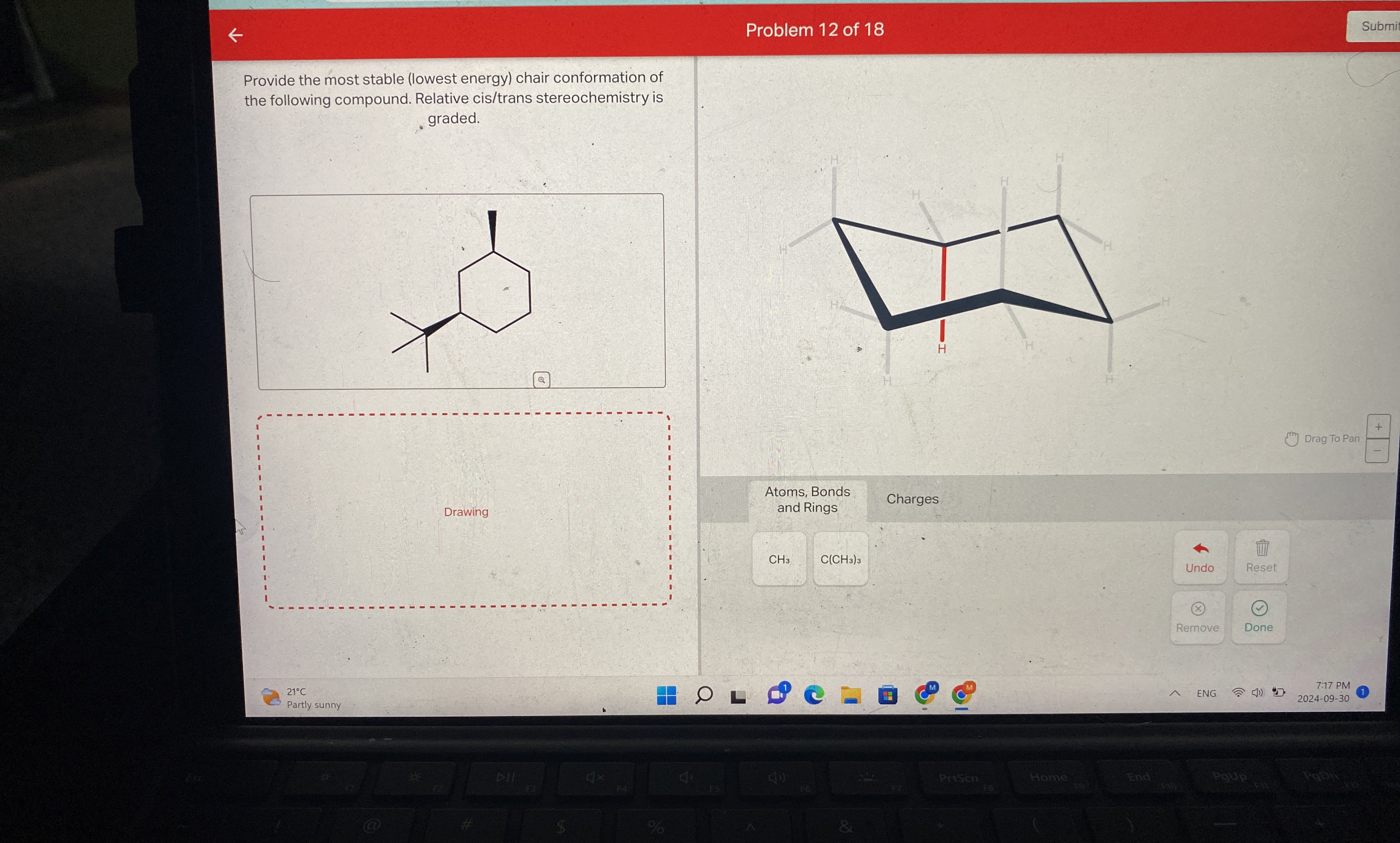 Solved Problem 12 ﻿of 18Provide the most stable (lowest | Chegg.com