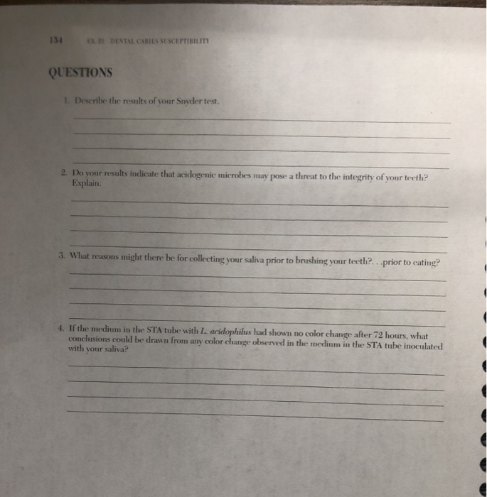 Solved ALTERNATE METHOD FOR DENTAL CARIES SUSCEPTIBILITY