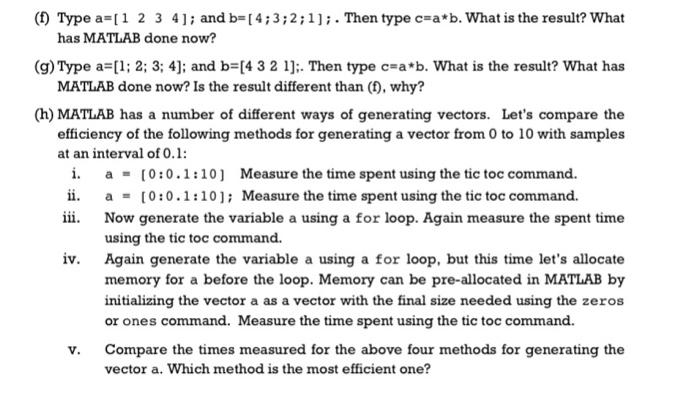 Solved MATLAB done now? Is the result different than (f), | Chegg.com
