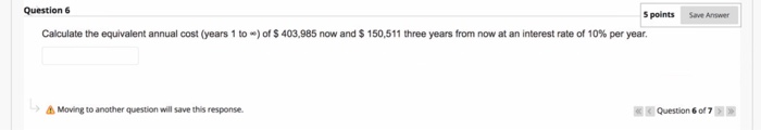 Solved 5 points Save Answer Question 6 Calculate the | Chegg.com