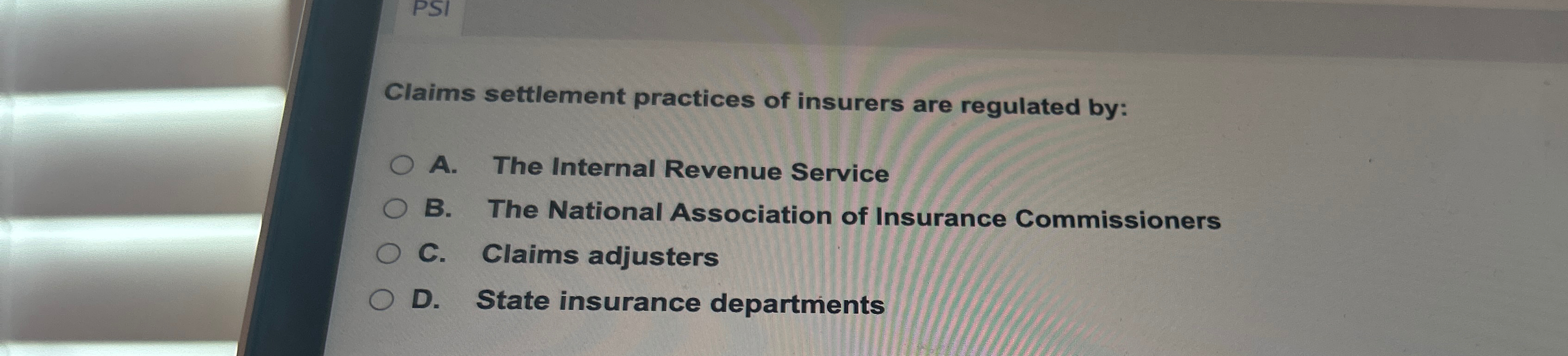 Solved Claims settlement practices of insurers are regulated 