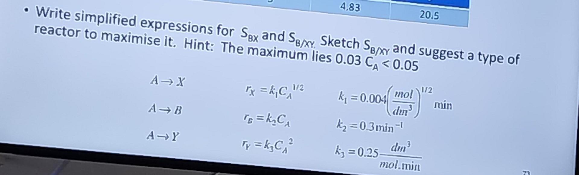 Sbx Table - Write simplified expressions for SBX and SB/XY | Chegg.com