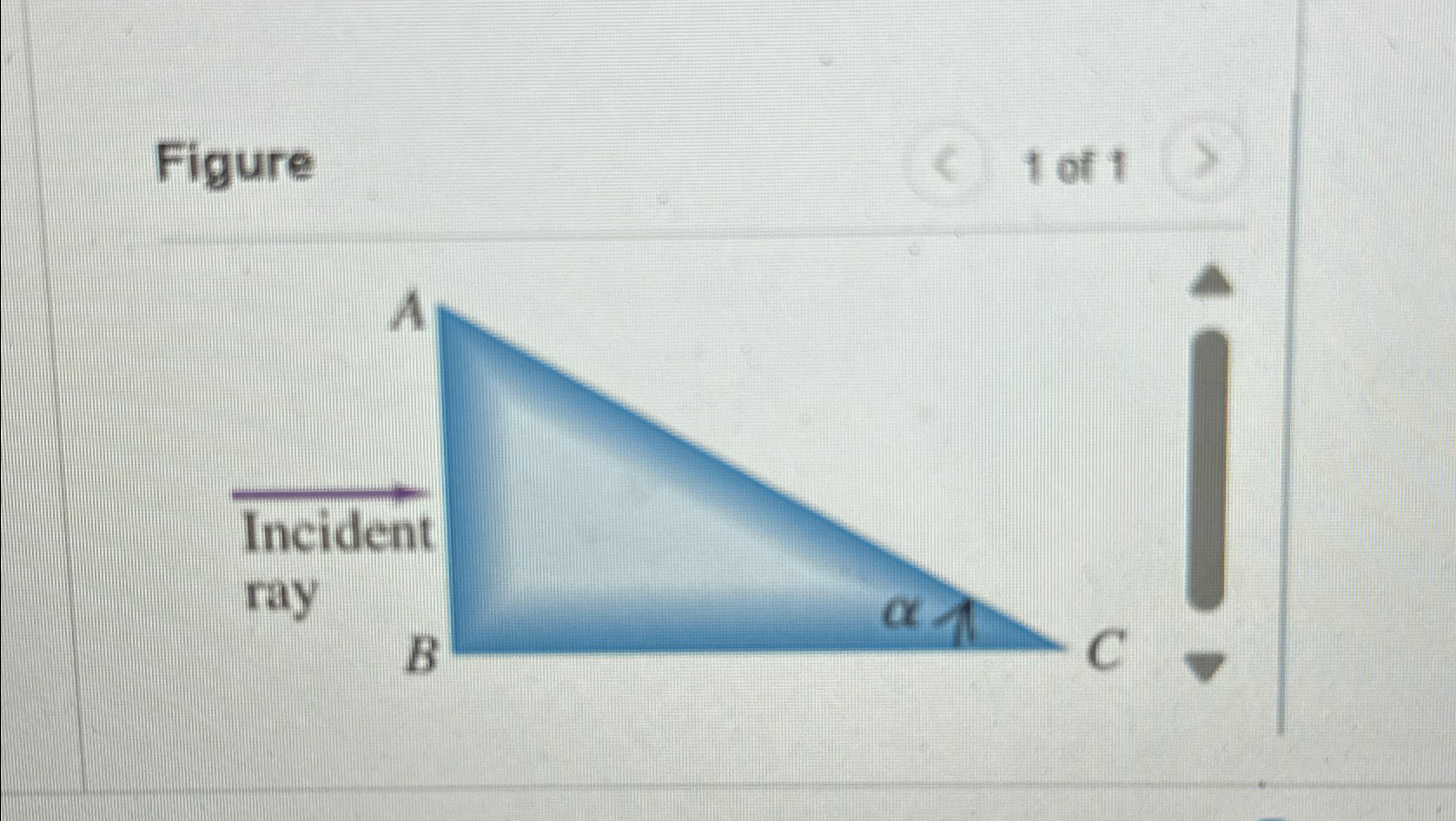 Solved Light is incident along the normal to face AB ﻿of a | Chegg.com