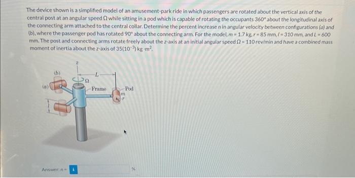 Solved The device shown is a simplified model of an | Chegg.com
